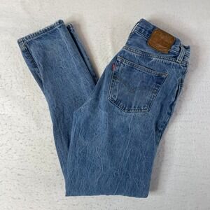 Levi's 501 Original Fit Jeans Mens 28 Blue Medium Wash Straight Leg Denim